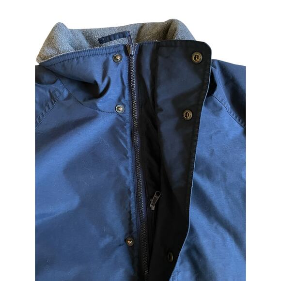 Vintage LL Bean Navy Polartec Gore-Tex Shell Sherpa Lined Coat Mens Med 38-40 - Picture 5 of 14